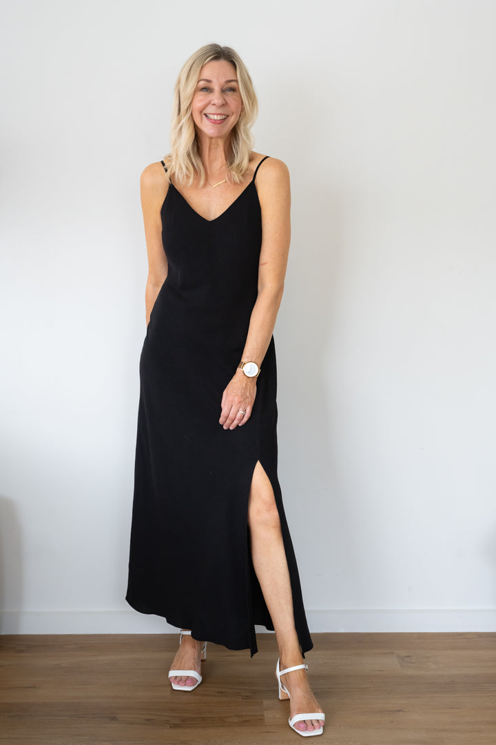 West End Slip Dress - Black