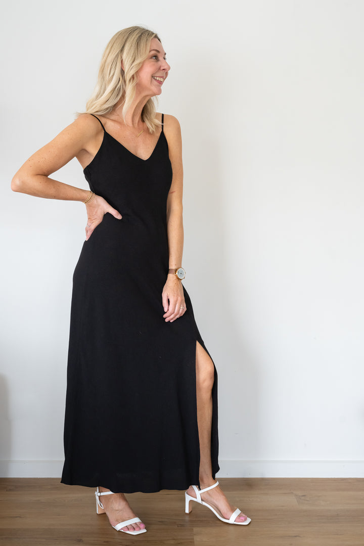 West End Slip Dress - Black