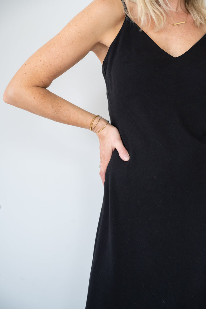 West End Slip Dress - Black