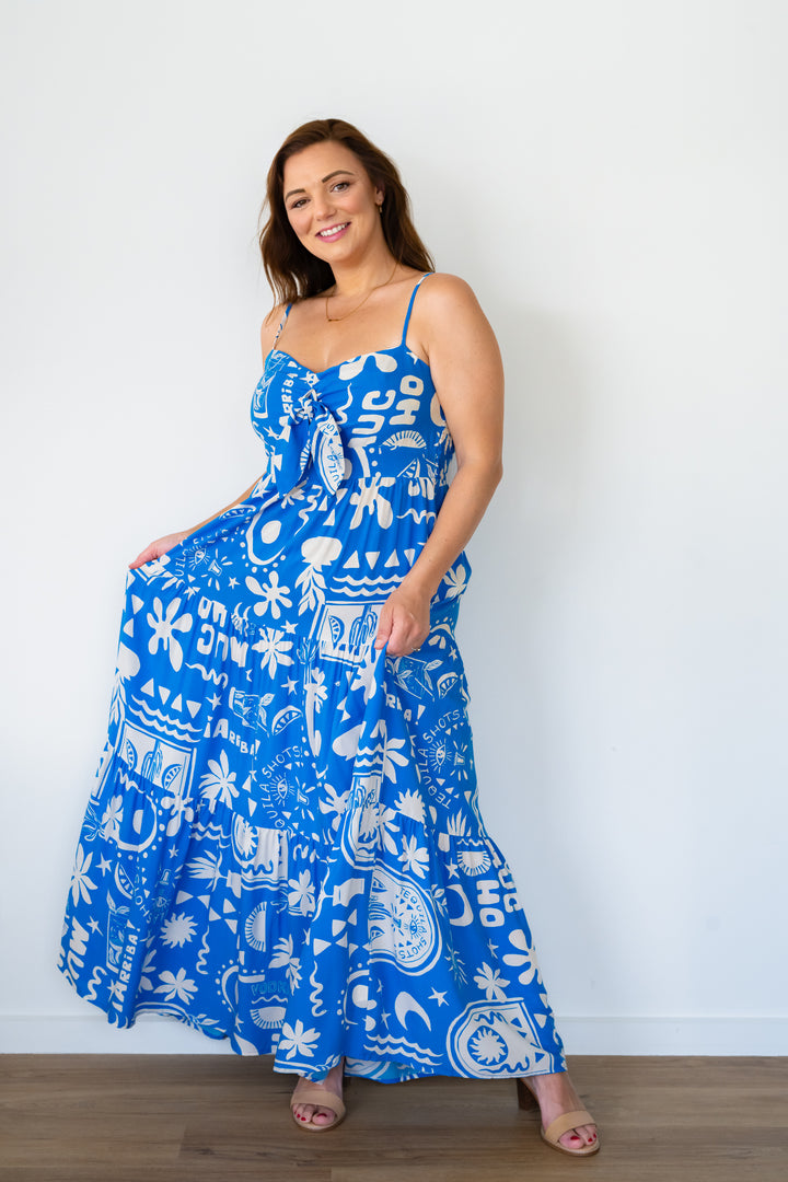 La Playa Maxi Dress - Blue