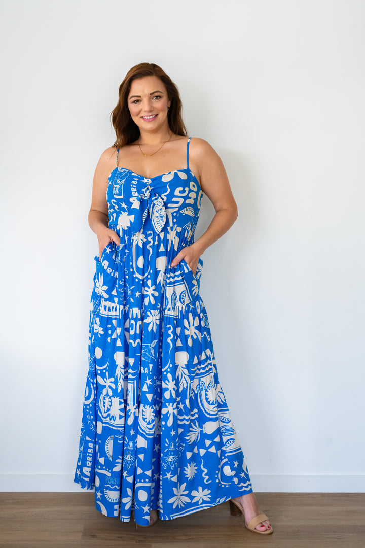 La Playa Maxi Dress - Blue