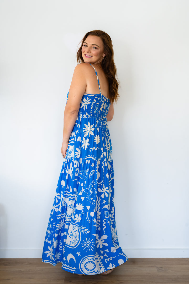 La Playa Maxi Dress - Blue