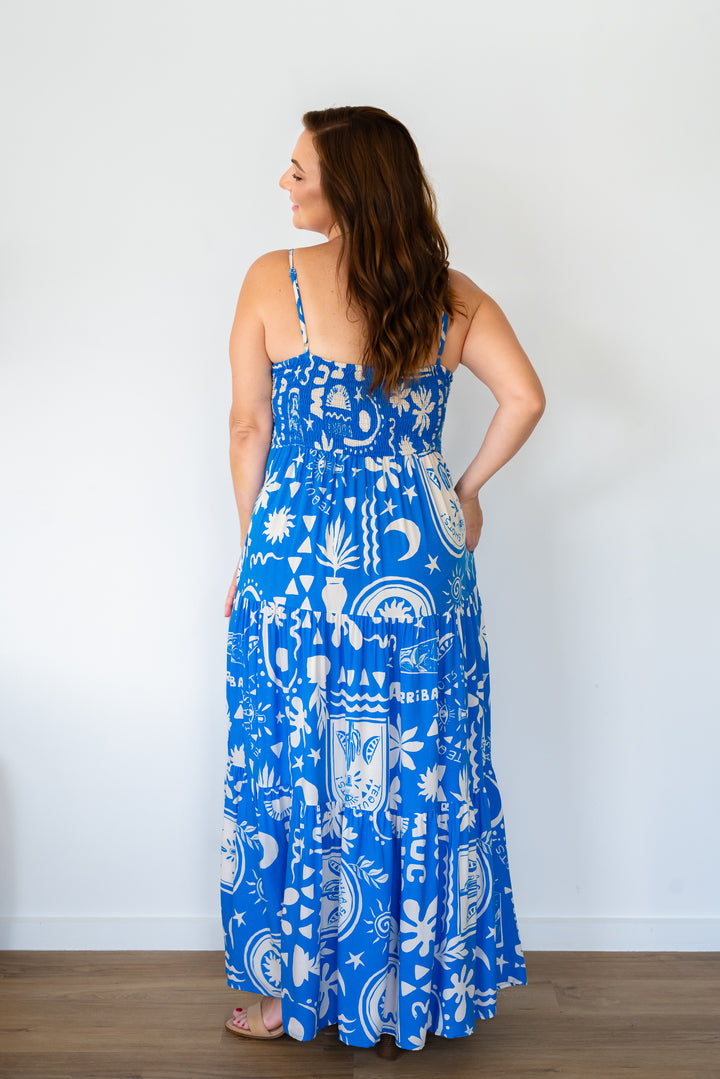 La Playa Maxi Dress - Blue