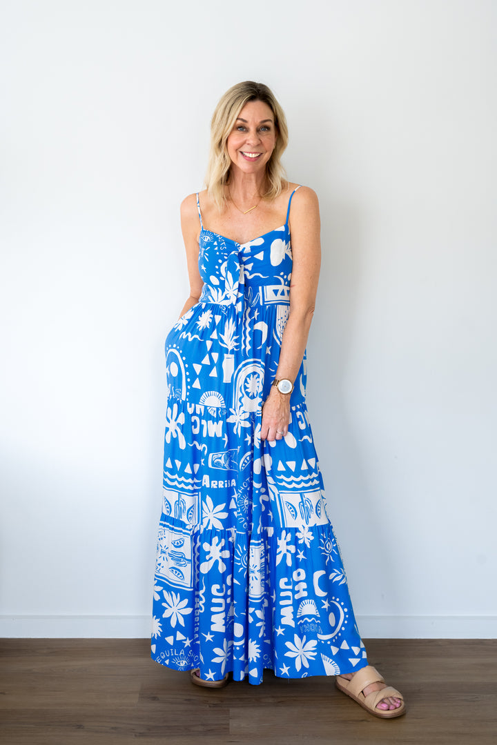 La Playa Maxi Dress - Blue