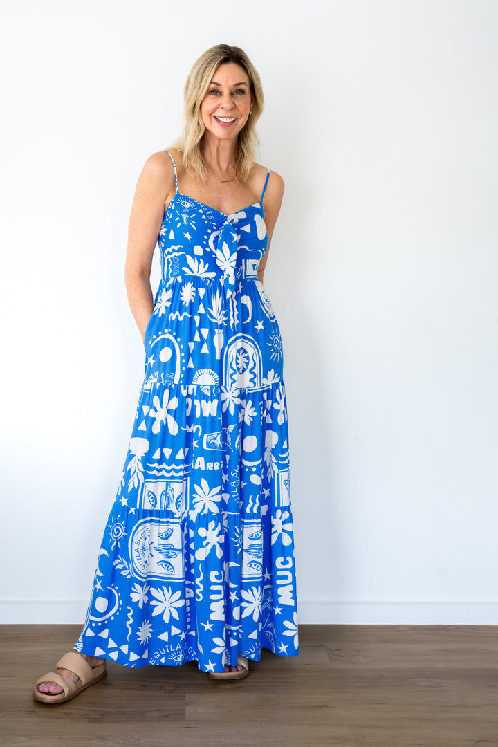 La Playa Maxi Dress - Blue