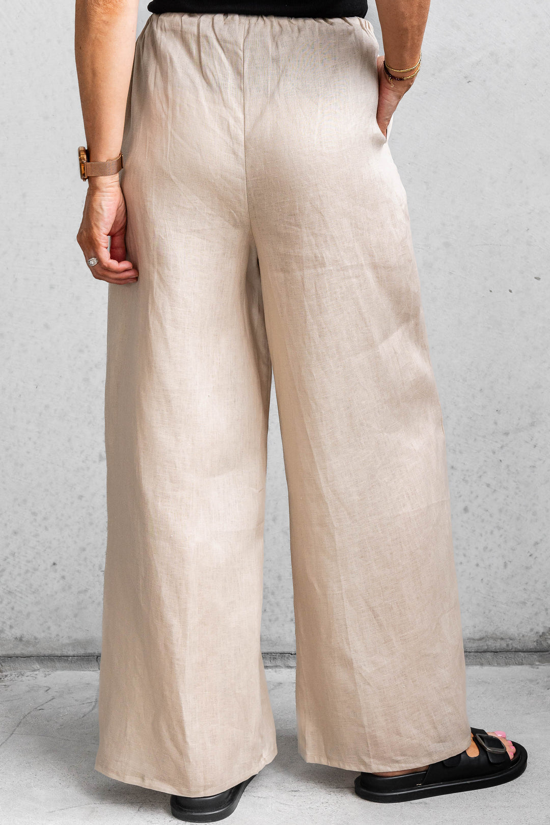 Darcy Linen Pant - Latte