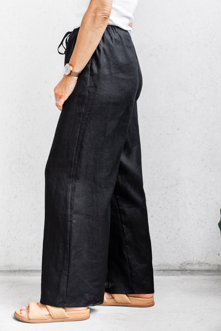 Darcy Linen Pant - Black