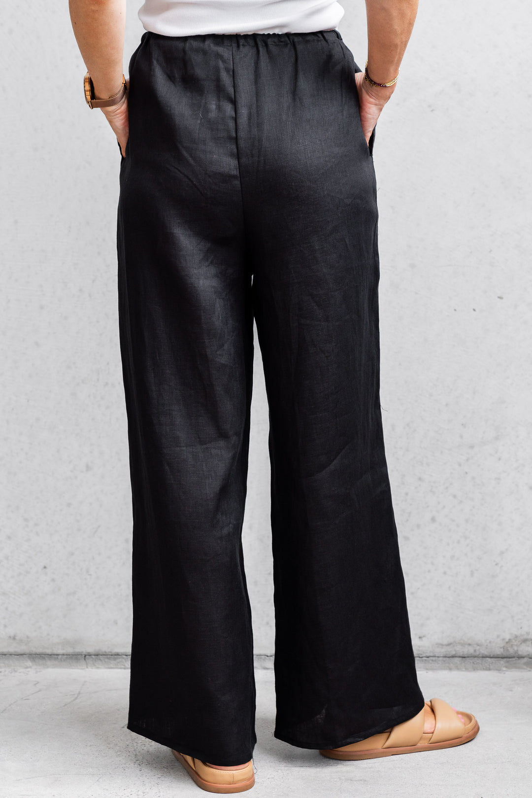 Darcy Linen Pant - Black