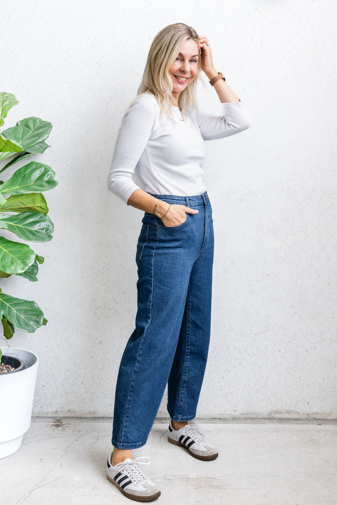 Cass Crop Jean - Blue