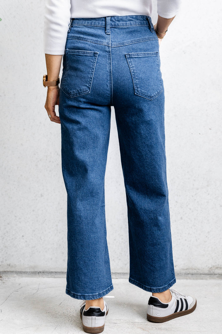 Cass Crop Jean - Blue