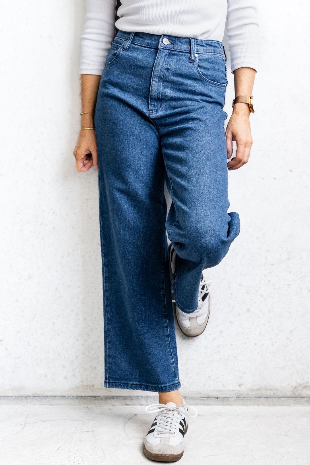 Cass Crop Jean - Blue