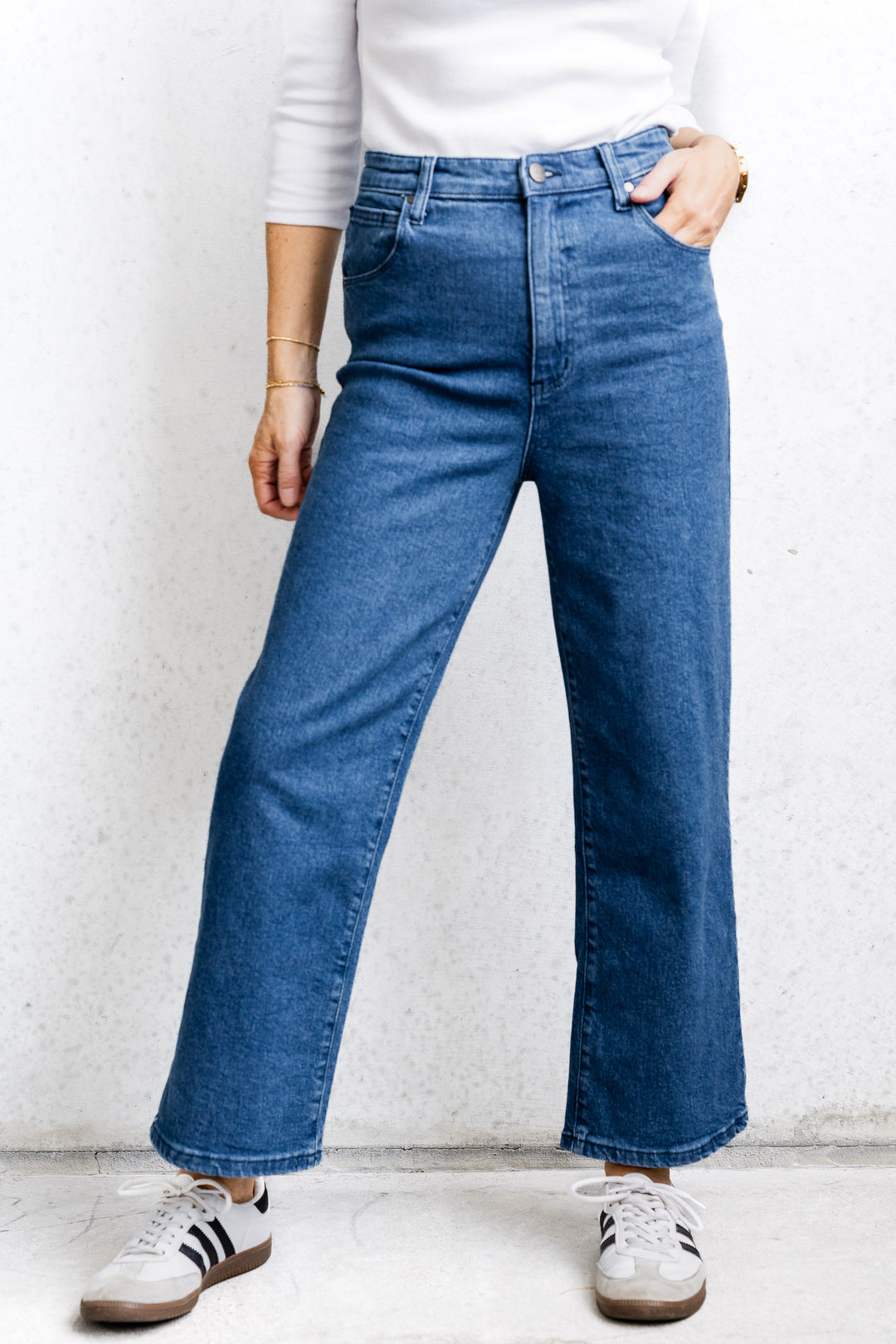 Cass Crop Jean - Blue