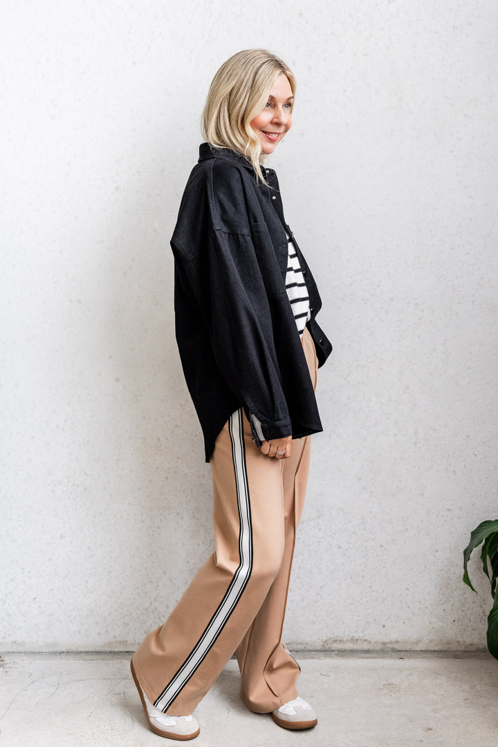 Lina Side Stripe Pant - Tan