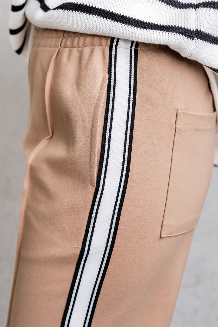 Lina Side Stripe Pant - Tan