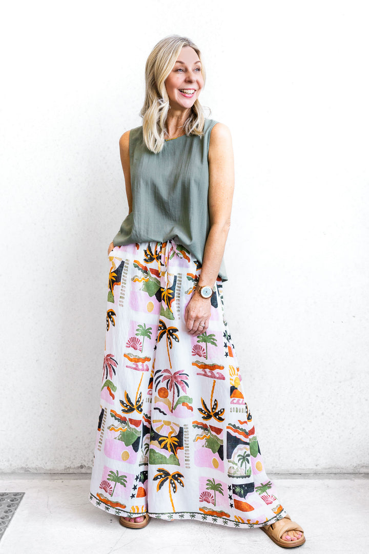 Sunny Palm Wide Leg Pants