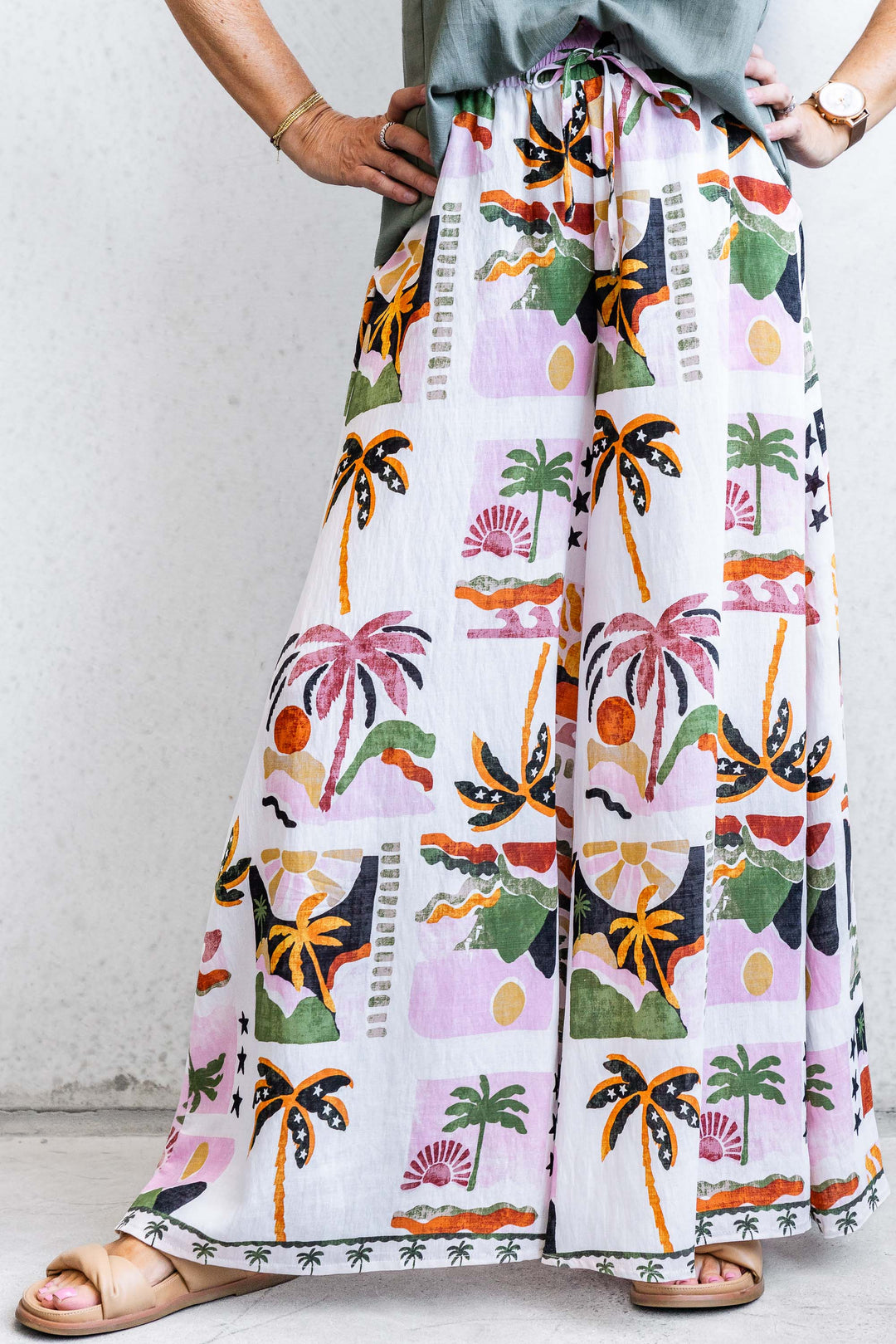 Sunny Palm Wide Leg Pants