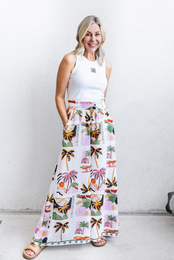 Sunny Palm Wide Leg Pants