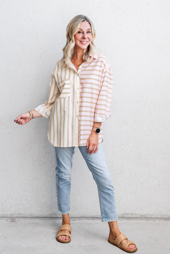 Sunset Breeze Stripe Shirt