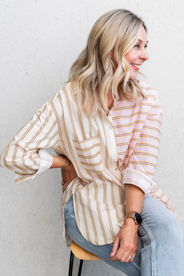 Sunset Breeze Stripe Shirt