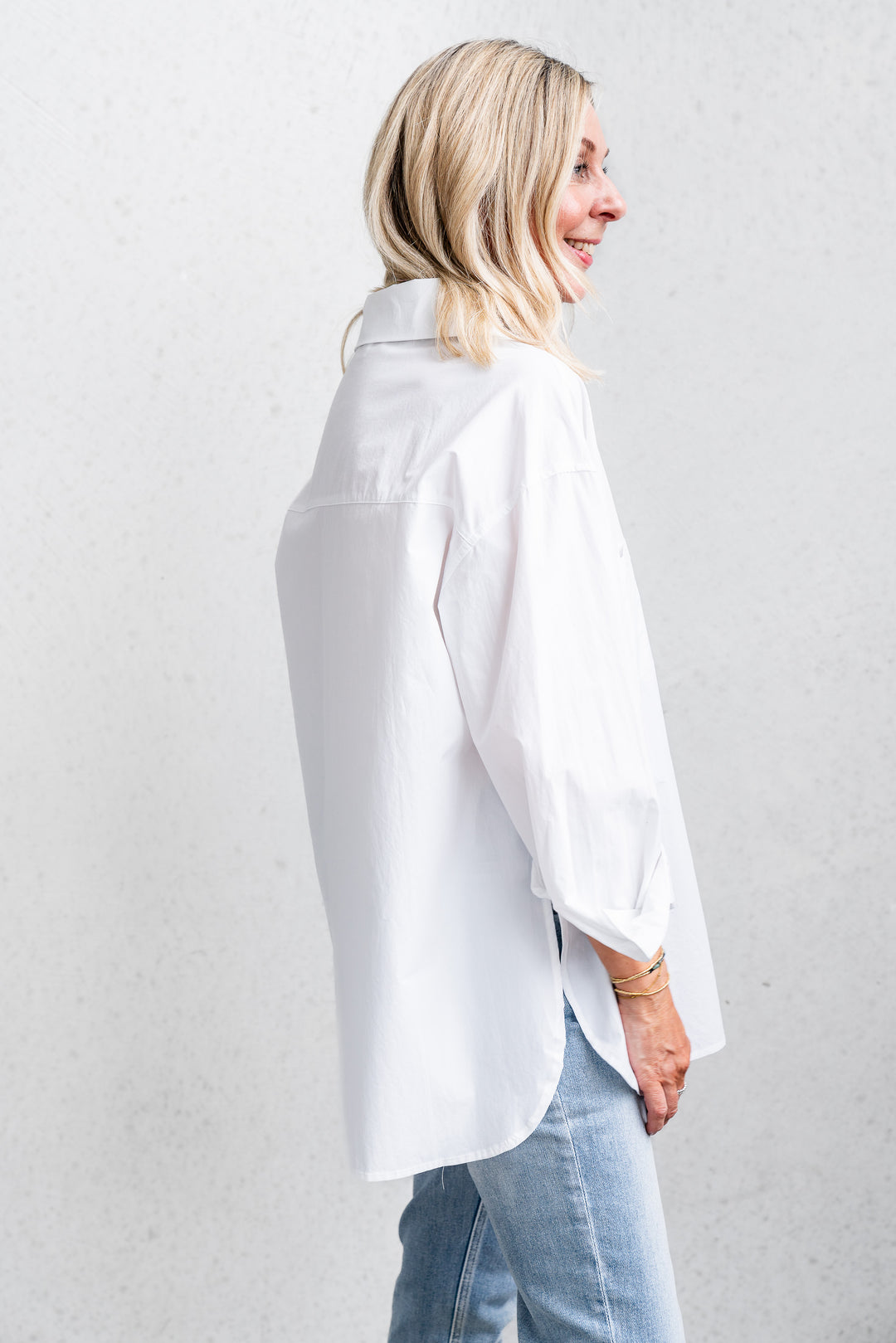 Bri Poplin Shirt - White