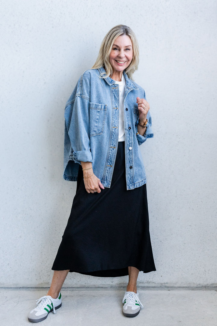 Licorice Linen Skirt