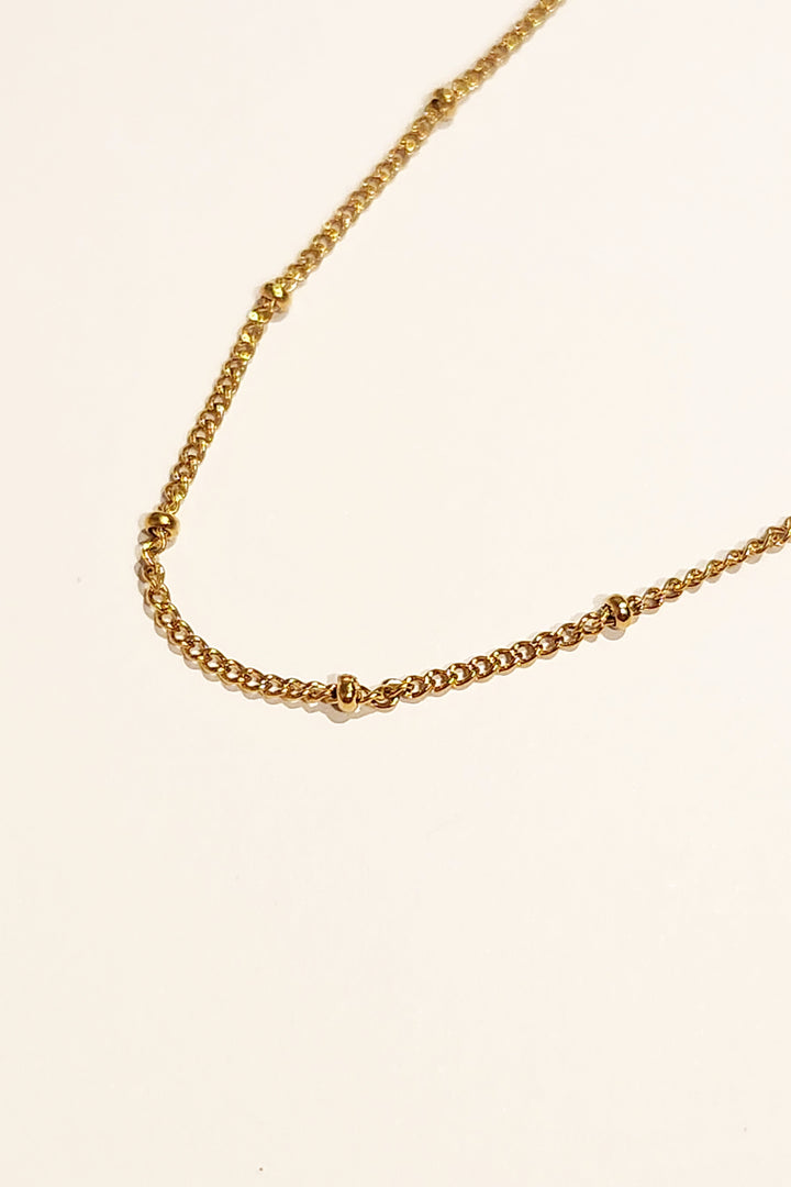 Dot Bead Necklace - Gold