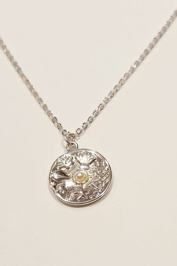 Millia Silver Plated Coin Necklace