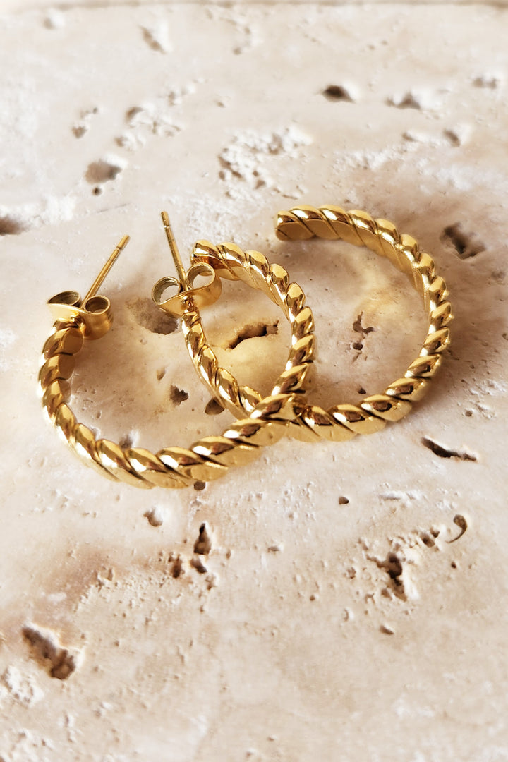 Rope Twist Earring - Gold