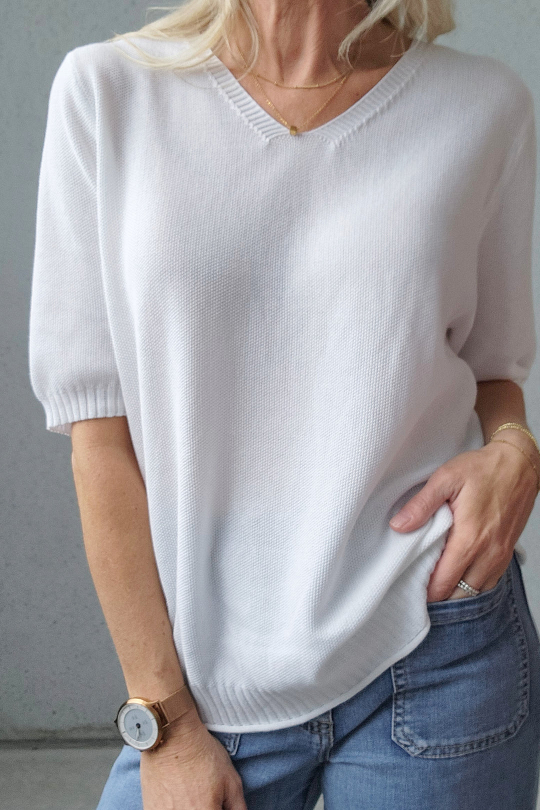 Finlay Knit Top - White