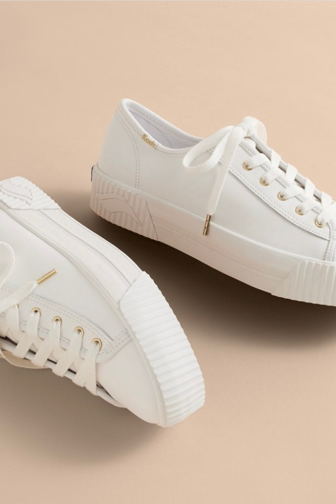 Keds Triple Kick AMP Leather Sneaker White Mabel and Woods